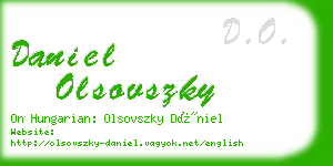 daniel olsovszky business card